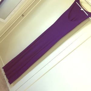 Open back purple maxi dress- Venus